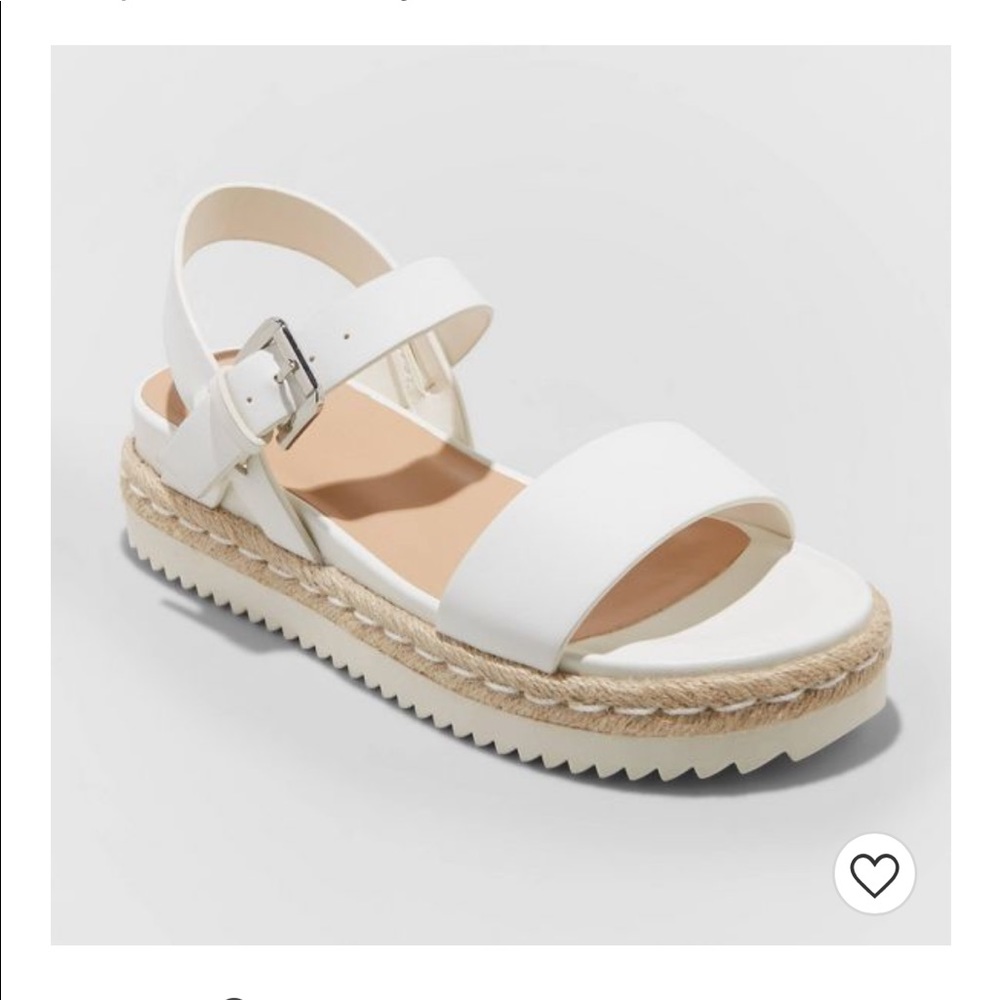 Espadrille White Strap Sandals